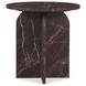 Reilly Merlot Round Marble Top End Table