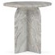 Reilly Rusty Gray Round Marble Top End Table