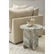 Reilly Rusty Gray Round Marble Top End Table