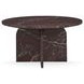 Reilly Merlot Round Marble Top Coffee Table