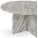Reilly Rusty Gray Round Marble Top Coffee Table