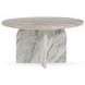 Reilly Rusty Gray Round Marble Top Coffee Table