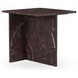 Bexly Merlot Square Marble Top End Table