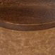 Andra Sedona Brown Leather Upholstered Round Accent Table