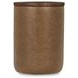 Andra Tan Leather Upholstered Round Accent Table