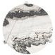 Zora White and Charcoal Gray Round Marble Top End Table