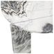 Zora White and Charcoal Gray Round Marble Top End Table