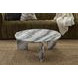 Zora Charcoal Gray Round Marble Top Coffee Table