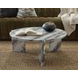 Zora Charcoal Gray Round Marble Top Coffee Table