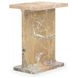 Delaney Rusty Brown Rectangular Marble Top Accent Table