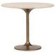 Malani Beige and Tan 36" Round Travertine Top Dining Table