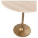 Malani Beige and Tan 36" Round Travertine Top Dining Table