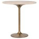 Malani Tan 36" Round Travertine Top Counter Height Table