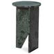 Briley Emerald Green Round Marble Top Small Accent Table