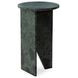 Briley Emerald Green Round Marble Top Small Accent Table