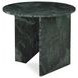Briley Emerald Green Round Marble Top Accent Table