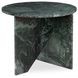 Briley Emerald Green Round Marble Top Accent Table
