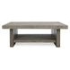 Stonebridge Distressed Gray Square Concrete Top Coffee Table