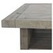 Stonebridge Distressed Gray Square Concrete Top Coffee Table