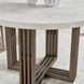 Aspen Distressed Brown and Weathered Chalk 47" Round Concrete Top Dining Table