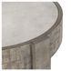 Sonoma Antique White and Distressed Gray Round Concrete Top End Table