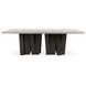 Simone Olive Brown and Antique Gray 94" Rectangular Concrete Top Dining Table