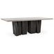 Simone Olive Brown and Antique Gray 94" Rectangular Concrete Top Dining Table