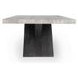 Durant Carbon Black and Weathered Cement 84" Rectangular Concrete Top Dining Table