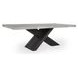 Durant Carbon Black and Weathered Cement 84" Rectangular Concrete Top Dining Table