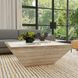 Dalton Natural and Antique White Square Coffee Table