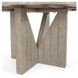 Vincent Distressed Gray and White 55" Round Concrete Top Dining Table
