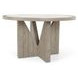Vincent Distressed Gray and White 55" Round Concrete Top Dining Table