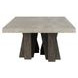 Simone Olive Brown and Antique Gray Rectangular Concrete Top Coffee Table