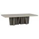 Simone Olive Brown and Antique Gray Rectangular Concrete Top Coffee Table