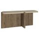 Dillon Natural and Antique White Rectangular Concrete Top Console Table