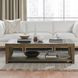 Troy Suede Brown Rectangular Coffee Table
