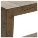 Troy Suede Brown Rectangular Console Table