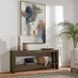 Troy Suede Brown Rectangular Console Table