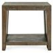 Troy Suede Brown Square End Table