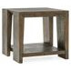 Troy Suede Brown Square End Table