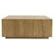Layne Light Brown Square Coffee Table with Casters
