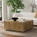 Layne Light Brown Square Coffee Table with Casters
