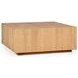Layne True Natural Square Coffee Table with Casters