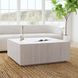 Layne Milk White Square Coffee Table with Casters