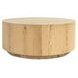 Layne True Natural Round Coffee Table with Casters
