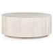 Layne Milk White Round Coffee Table with Casters