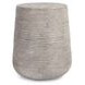 Nellie Light Gray Round Outdoor Concrete Top End Table