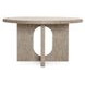 Talbot Natural 55" Round Travertine Top Dining Table