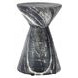 Fern Black Round Outdoor Concrete Top Accent Table