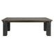 Duncan Suede Brown and Carbon Black 90" Rectangular Dining Table